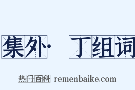 集外·丁组词是什么意思的图片